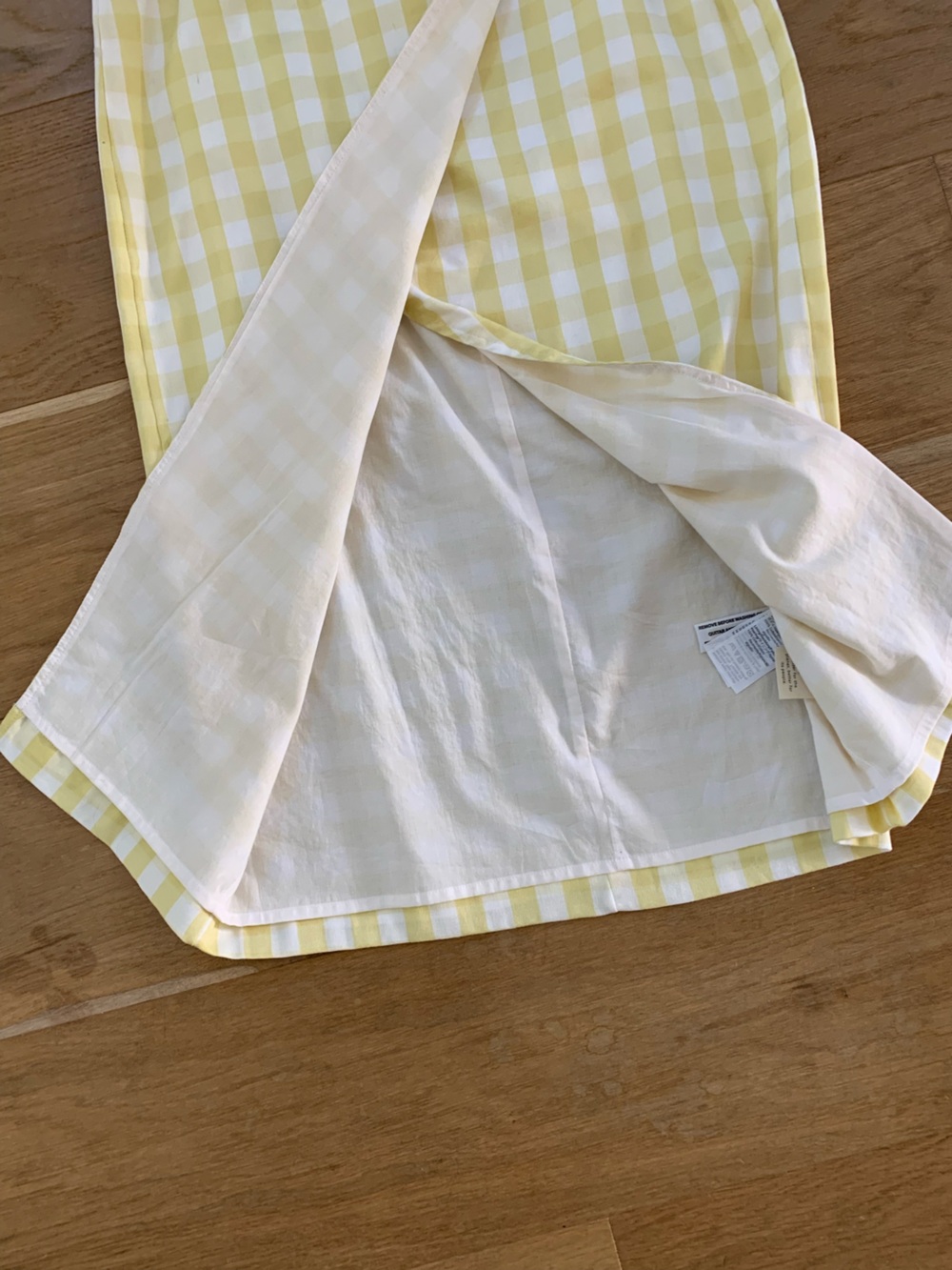 Madewell Yellow and White Gingham Sarong Skirt - Picture 9 of 11